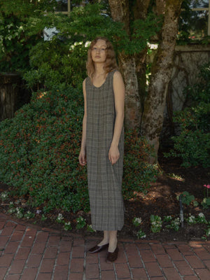 HEIDI DRESS - GREY PLAID