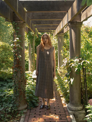 HEIDI DRESS - GREY PLAID