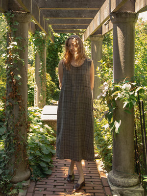 HEIDI DRESS - GREY PLAID
