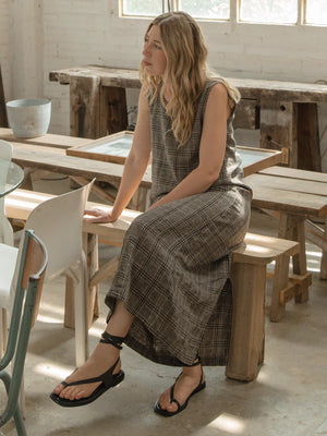 HEIDI DRESS - GREY PLAID