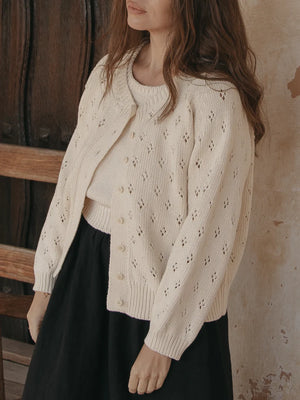 POINTELLE MABEL CARDIGAN
