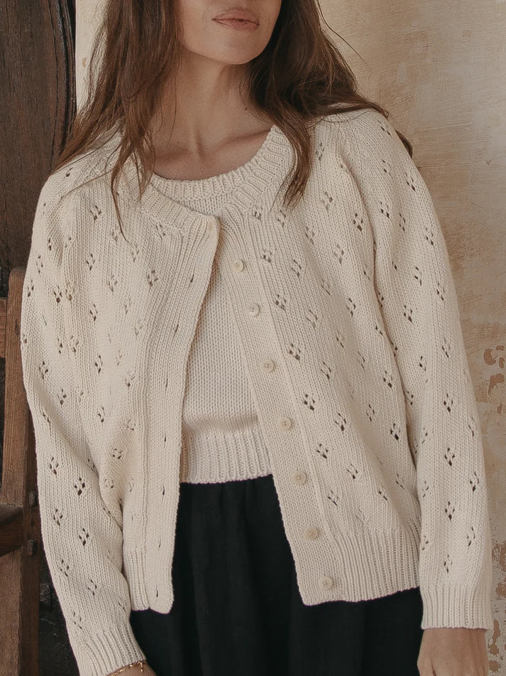 POINTELLE MABEL CARDIGAN