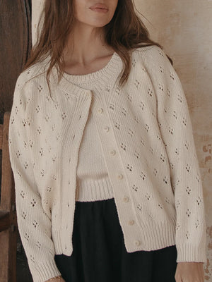 POINTELLE MABEL CARDIGAN
