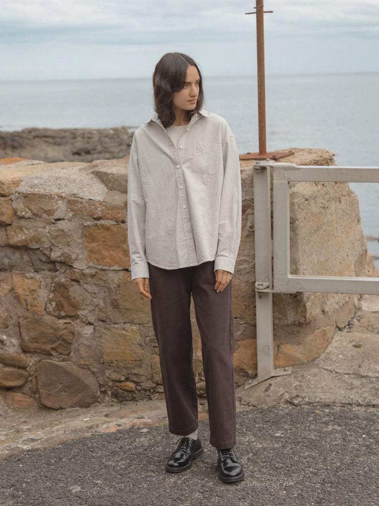 BRITTA SHIRT - CHARCOAL STRIPE