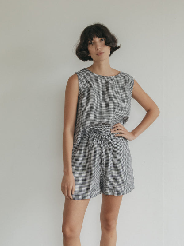 AUGUST SHORT MARINE GINGHAM