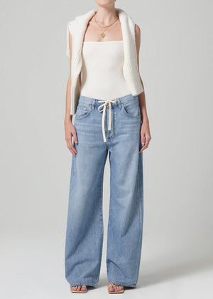 
            
                Load image into Gallery viewer, BRYNN DRAWSTRING TROUSER IN BLUE LACE
            
        