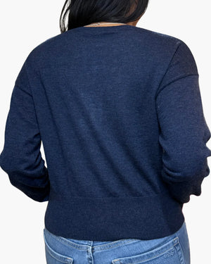 LONG SLEEVE HIGH V SWEATER