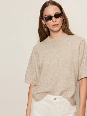 PERFECT SWEATER TEE - HEATHER PEARL