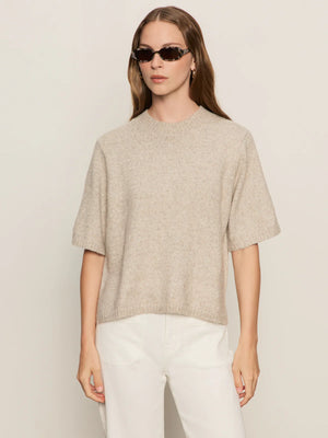 PERFECT SWEATER TEE - HEATHER PEARL