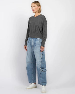 LONG SLEEVE HIGH V SWEATER