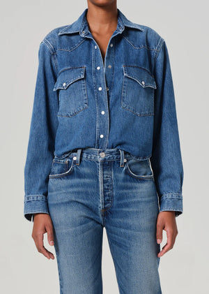 CROPPED WESTERN SHIRT - CHAYA