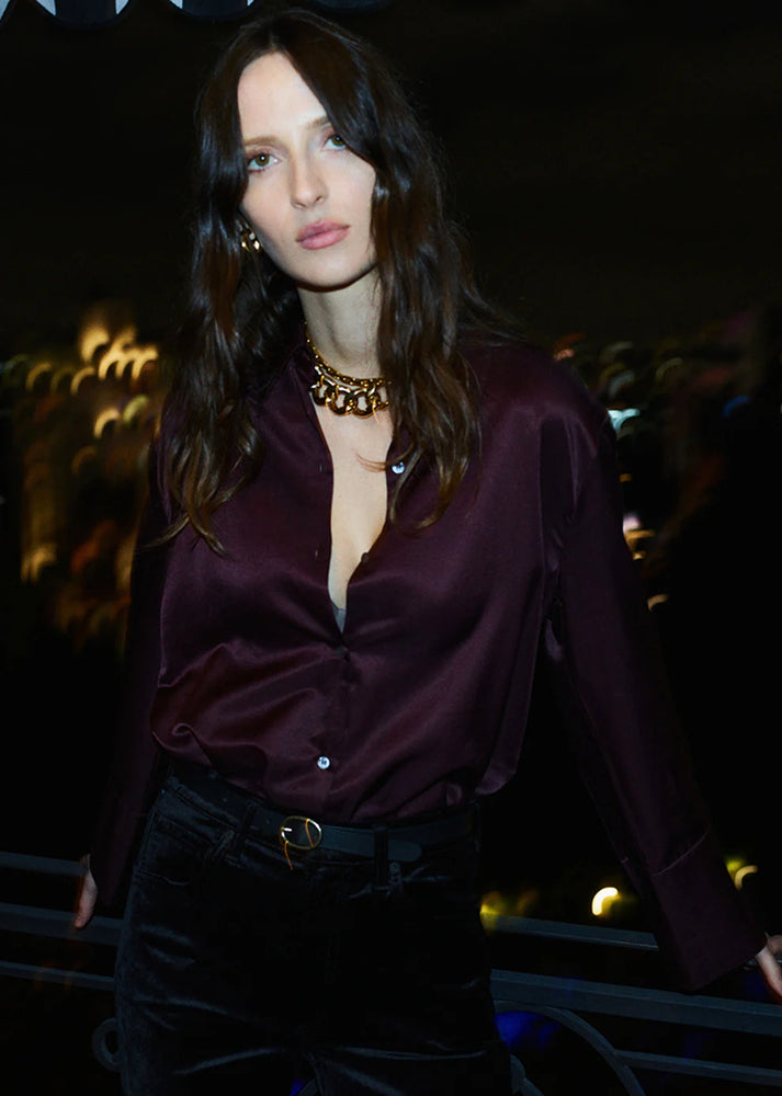 CAMILLA SHIRT - BURGANDY