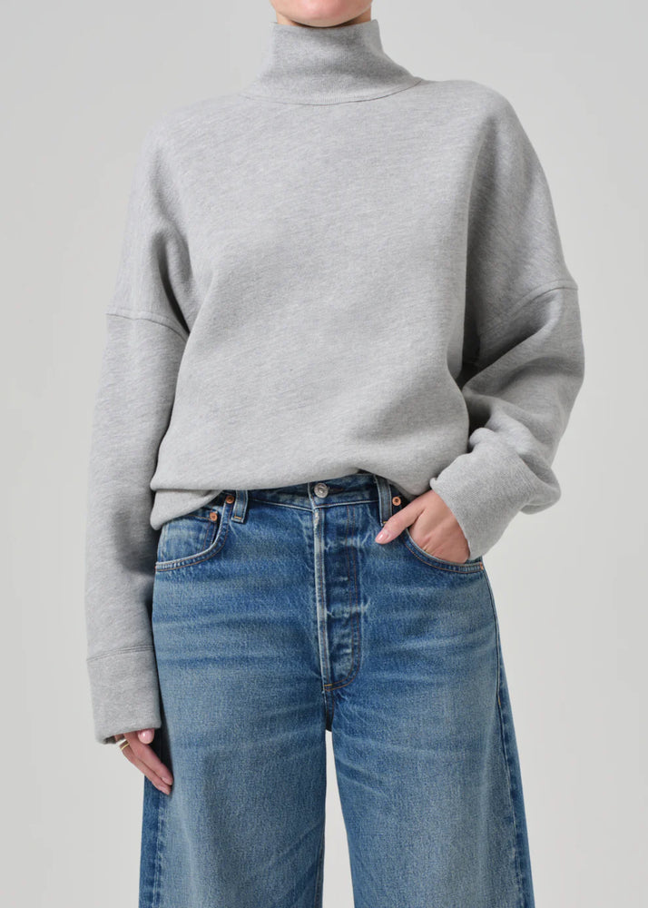 CARA TURTLENECK - HEATHER GREY