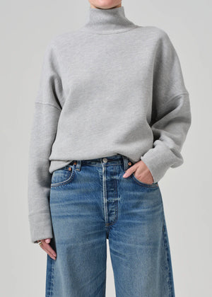 CARA TURTLENECK - HEATHER GREY