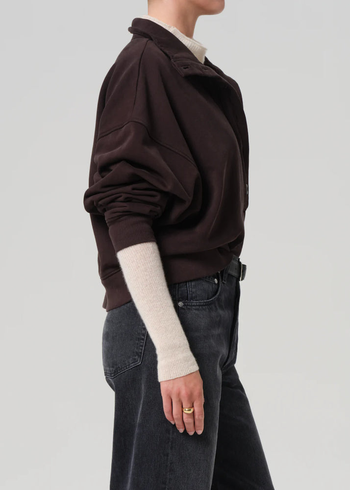 MIRELLE FUNNEL NECK - CHOCOLATE