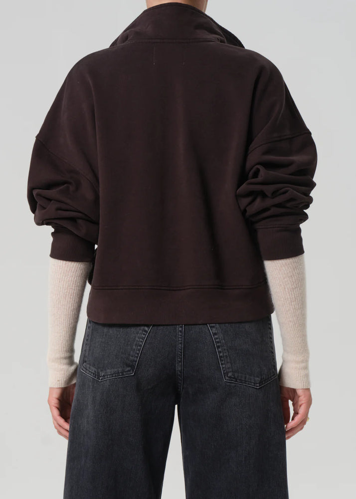 MIRELLE FUNNEL NECK - CHOCOLATE