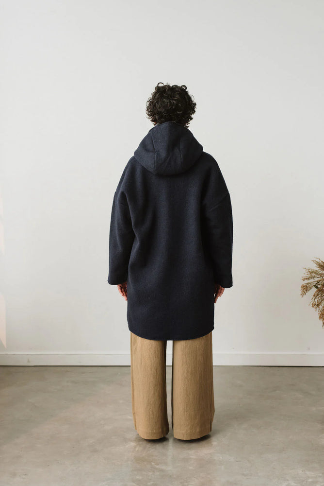 HOOD COAT - NAVY