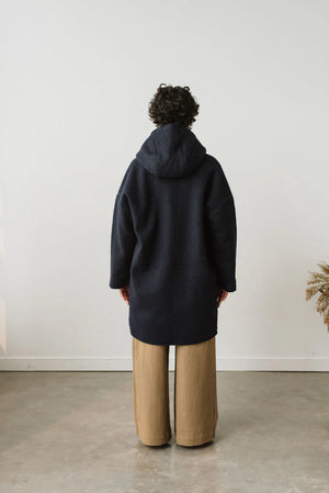 HOOD COAT - NAVY