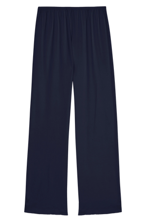 THE BABY RIB SCALLOP PANT - NAVY