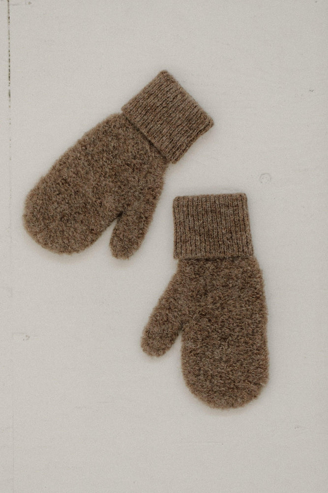 ALPACA BOUCLE MITTENS