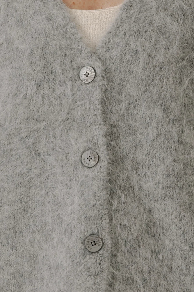 SURI ALPACA CARDIGAN - GREY