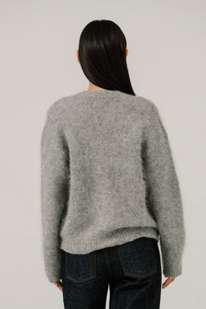 SURI ALPACA CARDIGAN - GREY