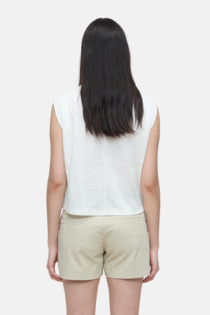 PLEATED LINEN TOP