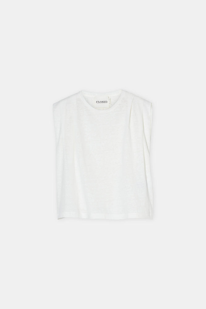 PLEATED LINEN TOP