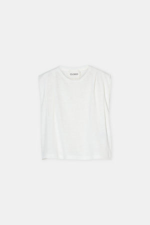 PLEATED LINEN TOP