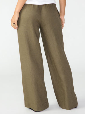 SMOCKED WIDE LEG PANT