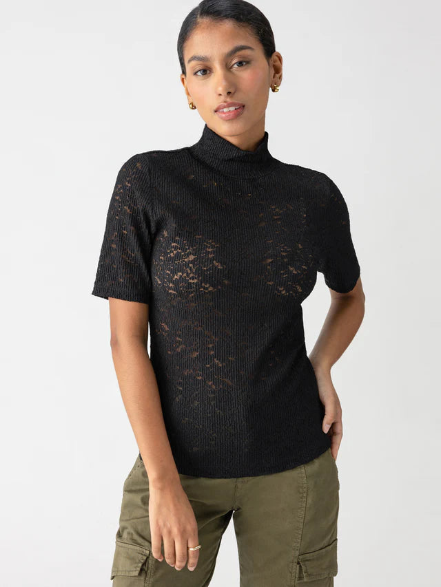 LACE MOCKNECK LACE