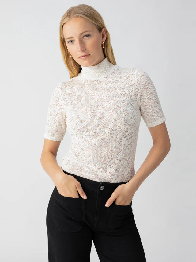 LACE MOCKNECK LACE