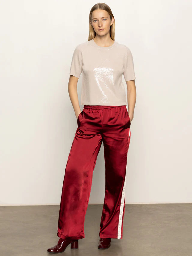SPARKLE SEQUIN SWEATER - MOTHER OF PEARL