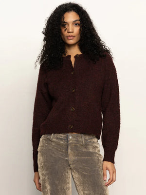 BOUCLE CARDI - DARK CRIMSON