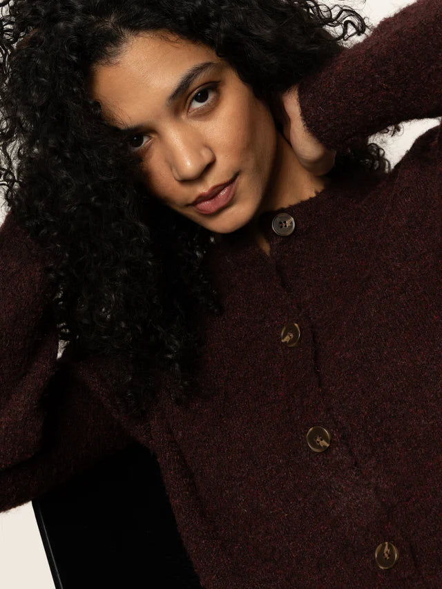 BOUCLE CARDI - DARK CRIMSON