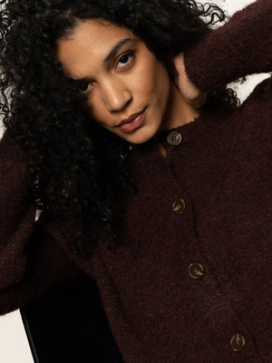 BOUCLE CARDI - DARK CRIMSON