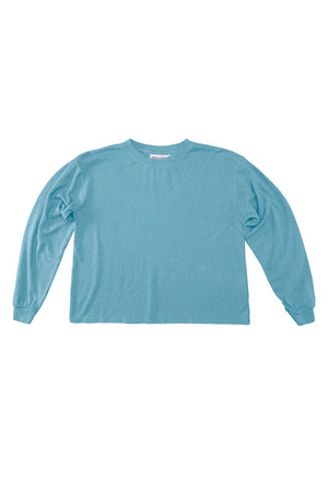 CROPPED LONG SLEEVE TEE - BLUE HAVEN