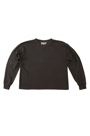 CROPPED LONG SLEEVE TEE - COFFEE BEAN