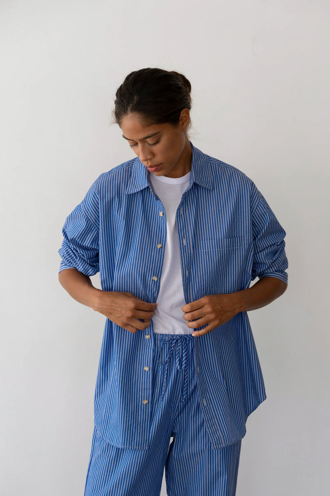 THE POPLIN SHIRT - AZURE