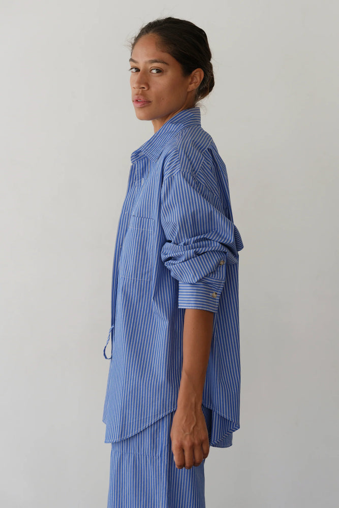 THE POPLIN SHIRT - AZURE