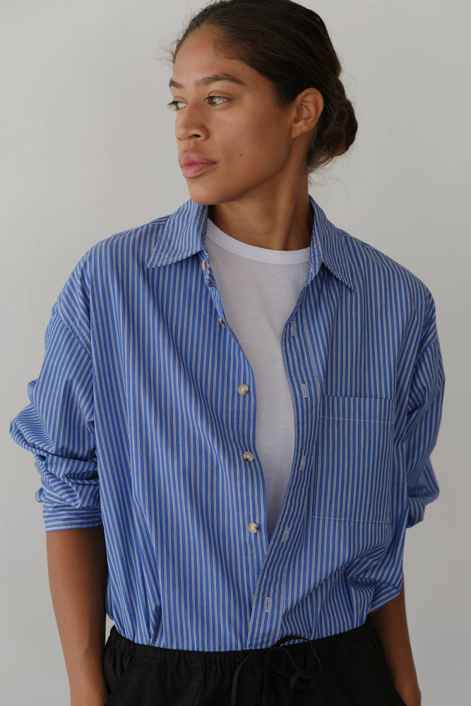 THE POPLIN SHIRT - AZURE