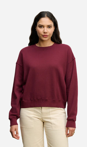 YNEZ FLEECE TOP - CHERRYWOOD