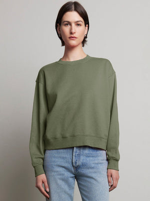 YNEZ  FLEECE TOP - ARMY