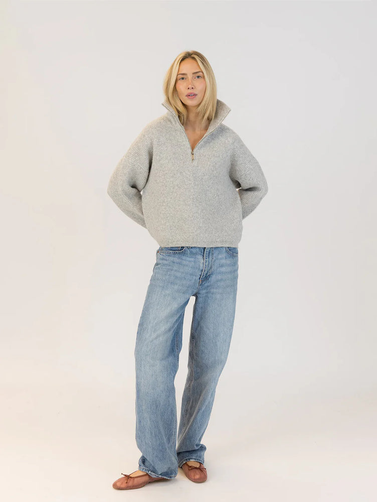 EVA 1/4 ZIP MOCKNECK PULLOVER