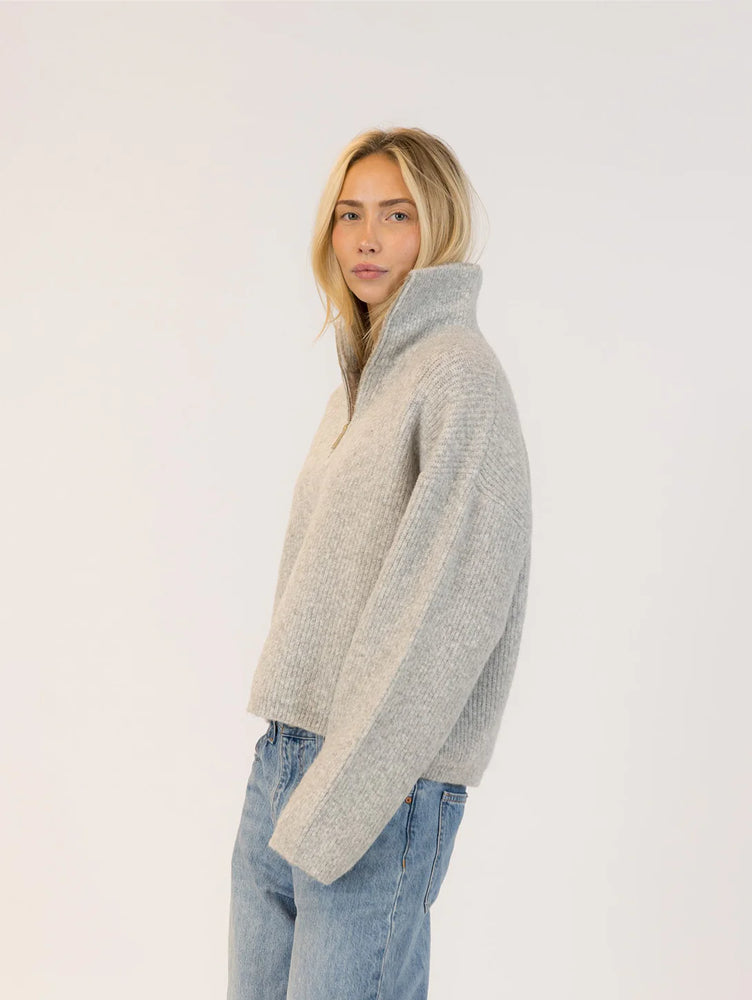 EVA 1/4 ZIP MOCKNECK PULLOVER