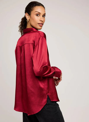 SIMONE BLOUSE - CRIMSON