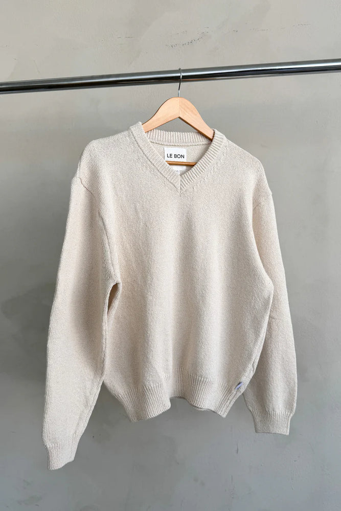 GABBY COTTON SWEATER - NATURAL