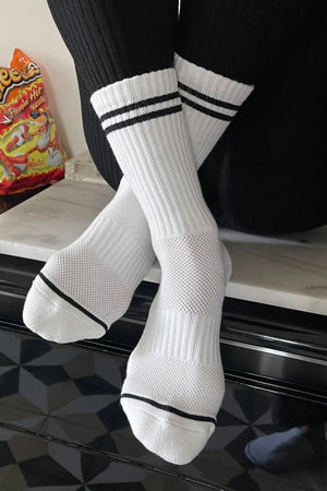 BOYFRIEND SOCKS - WHITE