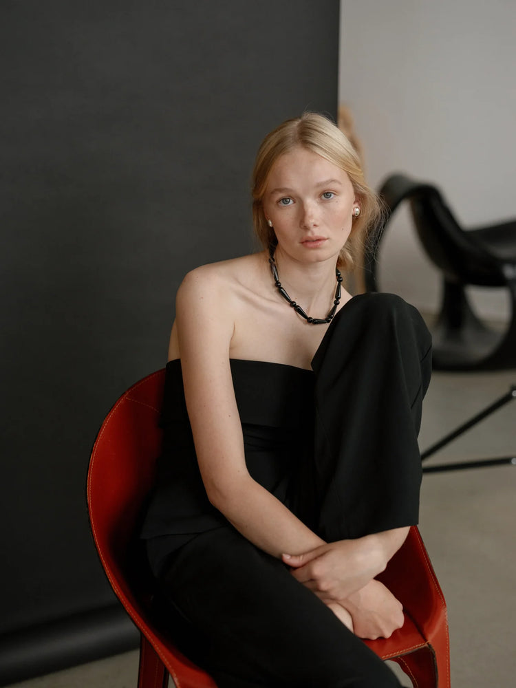 ARWEN NECKLACE - BLACK ARGATE