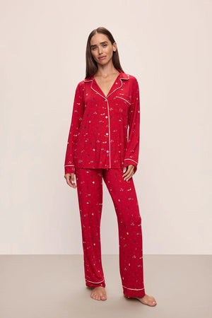 GISELE PRINTED TENCEL MODAL LONG PJ SET - WINTER WONDERLAND